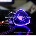 Günstige Herzform Kristall Keychain mit 3D Laser graviert Logo für Geschenke 2015.3D Laserkristall Schlüsselbund